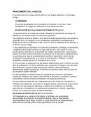 El procedimiento de huelga esta dividido en tres etapas: gestación, prehuelga y huelga.