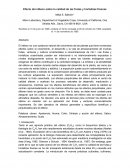 En que consiste el Efecto del etileno sobre la calidad de las frutas y hortalizas frescas