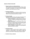 Como es un Proceso de Selección de Personal