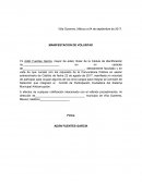 CUALES SON LAS CARTAS DE MANIFESTACION