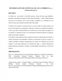 COMO SE DA EL LABORATORIO SOBRE POTENCIAL HÍDRICO (Solanum tuberosum L.). Página 1