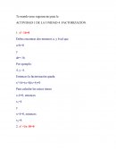 Team de tarea para casa de Álgebra, ejemplos de factorización