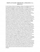 COMO ES EL PASADO Y PRESENE DE LA PEDAGOGÍA Y LA DIDÁCTICA