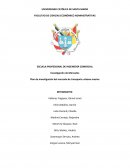 Plan de investigación del mercado de transporte urbano masivo