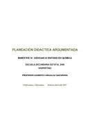 PLANEACIÓN DIDÁCTICA ARGUMENTADA IMPORTANCIA DE LOS ÁCIDOS Y LAS BASES EN LA VIDA COTIDIANA Y EN LA INDUSTRIA