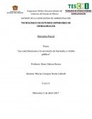 Las contribuciones a la secretaria de hacienda y crédito público