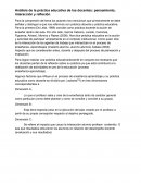 Análisis de la práctica educativa de los docentes: pensamiento, interacción y reflexión