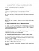 ANALISIS DE PUESTO DE TRABAJO PARA EL CARGO DE CAJERO