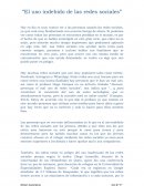 Tecnologia “El uso indebido de las redes sociales”