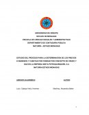 ESTUDIO DEL PROCESO PARA LA DETERMINACION DE LOS PRECIOS E INGRESOS Y CUENTAS POR COBRAR POR CONCEPTO DE CRUDO Y GAS EN LA EMPRESA MIXTA PETROQUIRIQUIRE, S.A MATURIN-ESTADO-MONAGAS