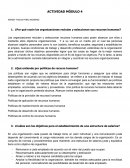 Actividad ¿Por qué razón las organizaciones reclutan y seleccionan sus recursos humanos?