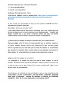 Actividad- Veracidad de la información financiera “A Case In Accounting Ethics”