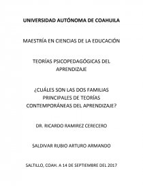 Como son las LAS TEORÍAS CONTEMPORANEAS DEL APRENDIZAJE. Página 1
