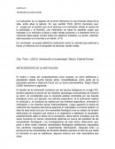 La motivacion. ANTECEDENTES DE LA MOTIVACION