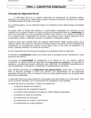 CONCEPTOS GENERALES Concepto de Seguridad Social