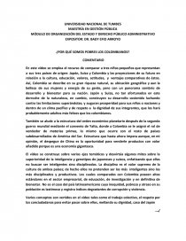 ¿Por qué somos pobres los colombianos?. Página 1
