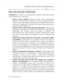 Análisis de los planteamientos citados y responder basadas exclusivamente en lo que creen.