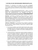 El nuevo Contrato por Honorarios Profesionales