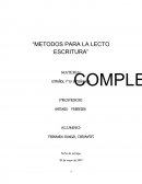 ESPAÑOL Y SU ENSEÑANZA “METODOS PARA LA LECTO ESCRITURA”