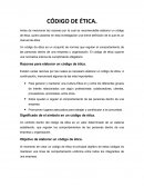 CÓDIGO DE ÉTICA. INVESTIGACION