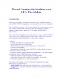 Manual Construcción Insoladora con LEDs UltraVioleta