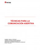 TÉCNICAS PARA LA COMUNICACIÓN ASERTIVA