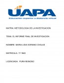 METODOLOGIA DE LA INVESTIGACION TEMA. EL INFORME FINAL DE INVESTIGACION