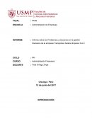 Informe sobre los Problemas y soluciones en la gestión financiera de la empresa Transportes Sullana Express S.A.C
