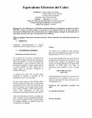 Equivalente Eléctrico del Calor.