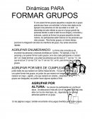 Dinámicas PARA FORMAR GRUPOS