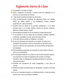 Reglamento interno de Clases