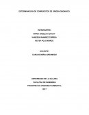 DETERMINACION DE COMPUESTOS DE ORIGEN ORGANICO