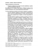 Actividad 1. Unidad II. Tablas de distribución Tablas de distribución de frecuencias