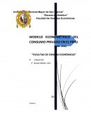 MODELO ECONOMÉTRICO DEL CONSUMO PRIVADO EN EL PERU (2000- 2016)
