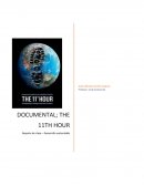 DOCUMENTAL; THE 11TH HOUR Reporte de clase – Desarrollo sustentable