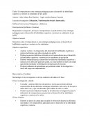 El rompecabezas como estrategia pedagógica para el desarrollo de habilidades cognitivas y motoras en estudiantes de pre jardín