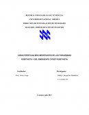 CARACTERÍSTICAS MÁS IMPORTANTES DE LOS PARADIGMAS POSITIVISTA Y DEL EMERGENTE O POST-POSITIVISTA
