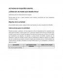 Actividad en pequeños grupos ¿Cómo ser un padre que enseñe ética?