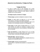 Atención de enfermería y Trabajo de Parto