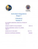 Actividad Integradora Etapa 1 Literatura equipo 5