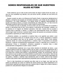 SOMOS RESPONSABLES DE QUE NUESTROS HIJOS ACTÚEN. Página 1