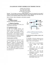 ANALISIS DE CONMUTADORES ELECTROMECÁNICOS. Página 1