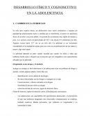 DESARROLLO FÍSICO Y COGNOSCITIVO EN LA ADOLESCENCIA