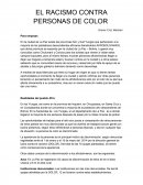 COMO ES EL RACISMO CONTRA PERSONAS DE COLOR