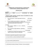 EXAMEN FINAL DE TECNOLOGIAS DE LA PRODUCCION: CONFECCION DEL VESTIDO E INDUSTRIA TEXTIL