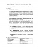 ESTÁNDARES PARA EL EQUIPAMIENTO DE FRIOBARES