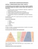 RESUMEN BREVE ADMINISTRACIÓN EMPRESARIAL CAPÍTULO 1: ADMINISTRACIÓN CIENCIA TEORÍA Y PRÁCTICA