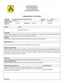 PLANEACIÓN DEL PRIMER PARCIAL