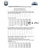 PRACTICA DE ESTADISTICA Nº 1 TEMA: DISTRIBUCION DE FRECUENCIAS