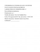 LABORATORIO DE TERMODINAMICA I Reversibilidad termodinámica Prelaboratorio no. 1